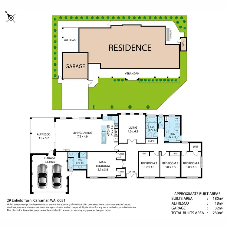 Floorplan of Homely house listing, 29 Enfield Turn, Carramar WA 6031