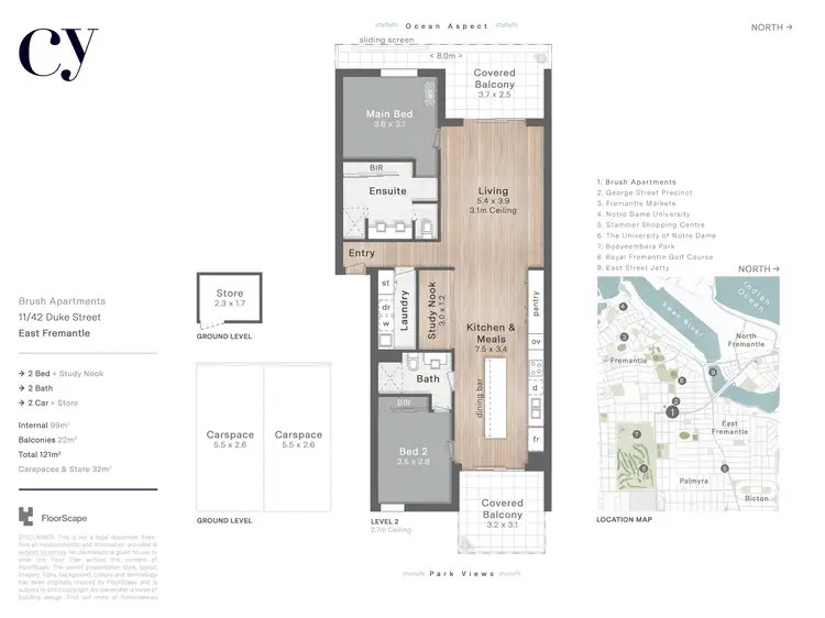 Floorplan of Homely apartment listing, 11/42 Duke Street, East Fremantle WA 6158