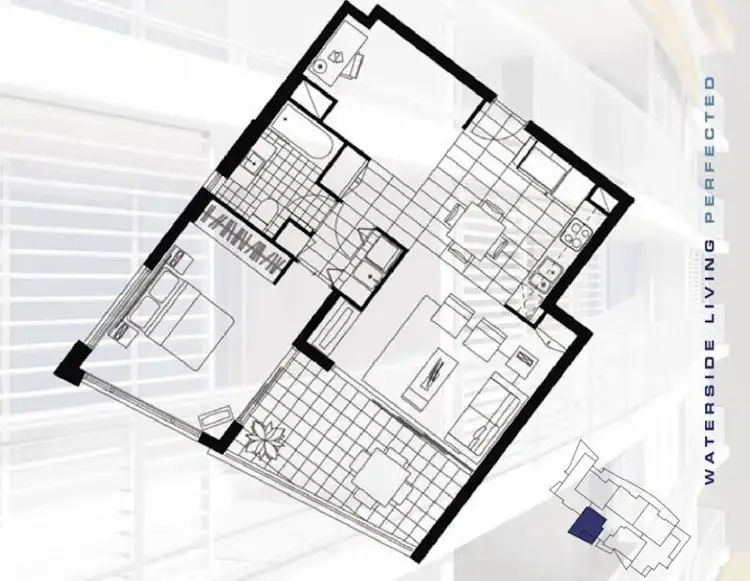 Floorplan of Homely unit listing, 1201/438 Marine Parade, Biggera Waters QLD 4216