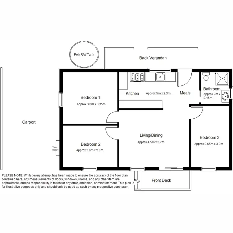 Floorplan of Homely house listing, 25 Fourth Street, Quorn SA 5433