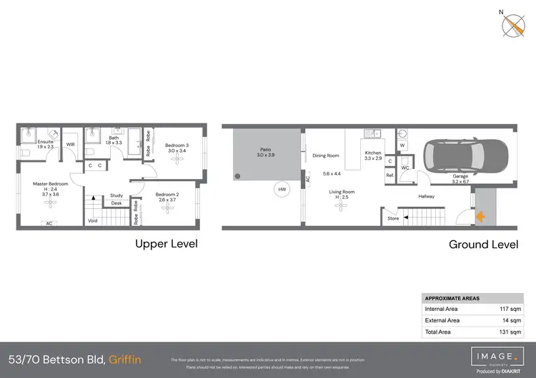 Floorplan of Homely townhouse listing, 53/70 Bettson Boulevard, Griffin QLD 4503