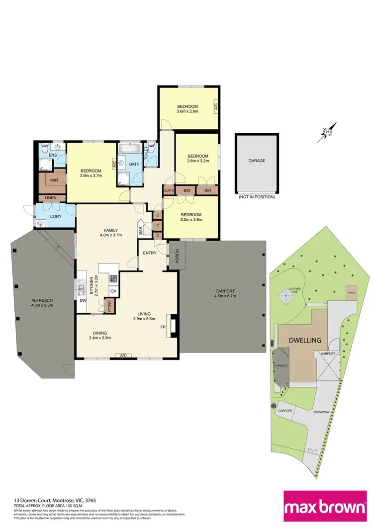 Floorplan of Homely house listing, 13 Doreen Court, Montrose VIC 3765