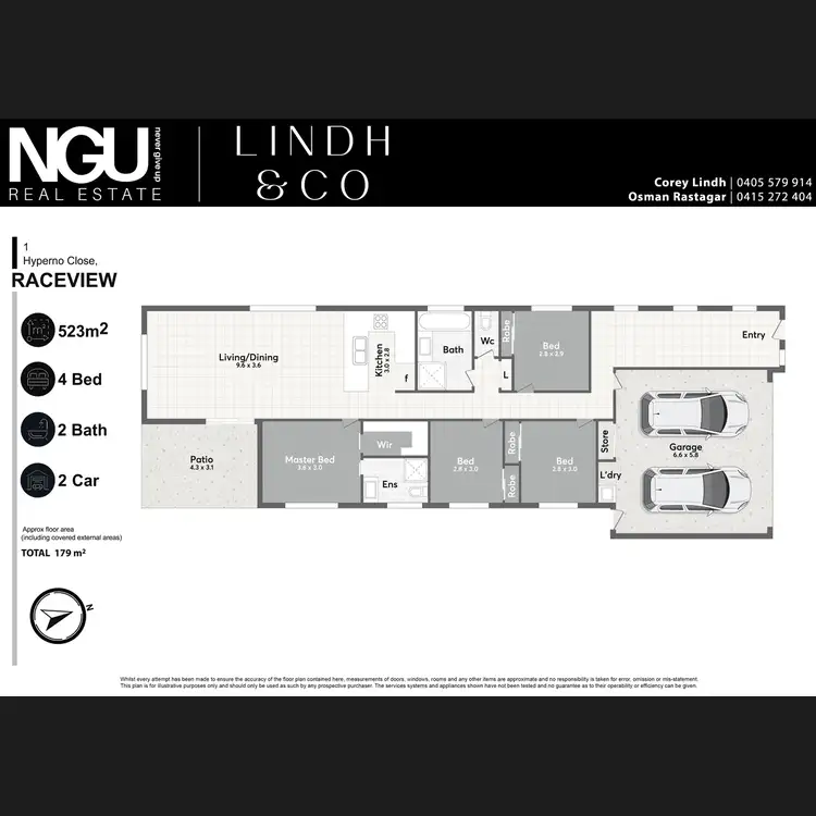Floorplan of Homely house listing, 1 Hyperno Close, Raceview QLD 4305