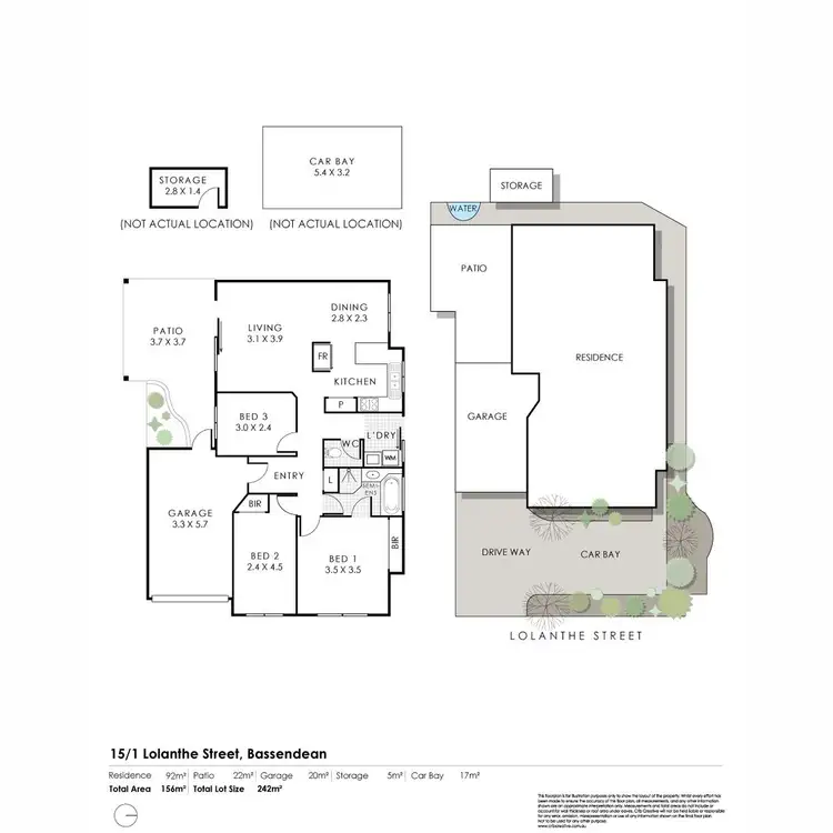 Floorplan of Homely villa listing, 15/1 Iolanthe Street, Bassendean WA 6054