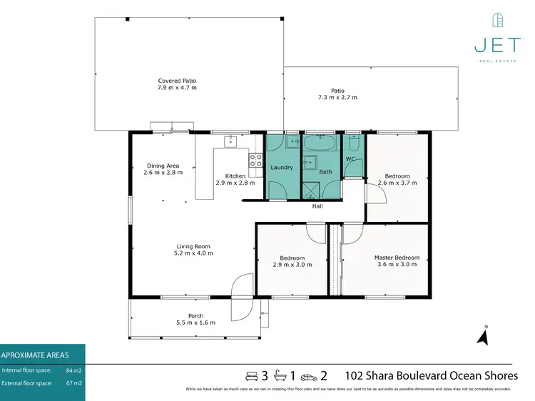 Floorplan of Homely house listing, 102 Shara Boulevard, Ocean Shores NSW 2483