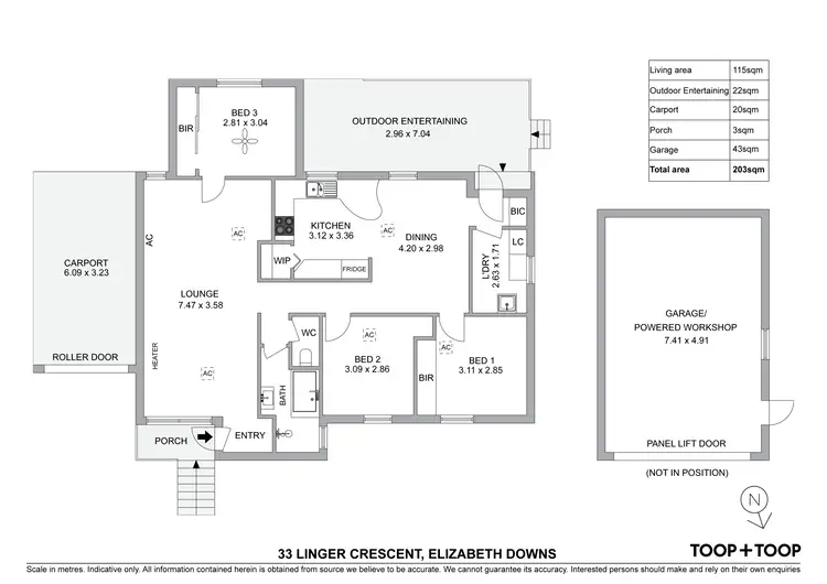 Floorplan of Homely house listing, 33 Linger Crescent, Elizabeth Downs SA 5113
