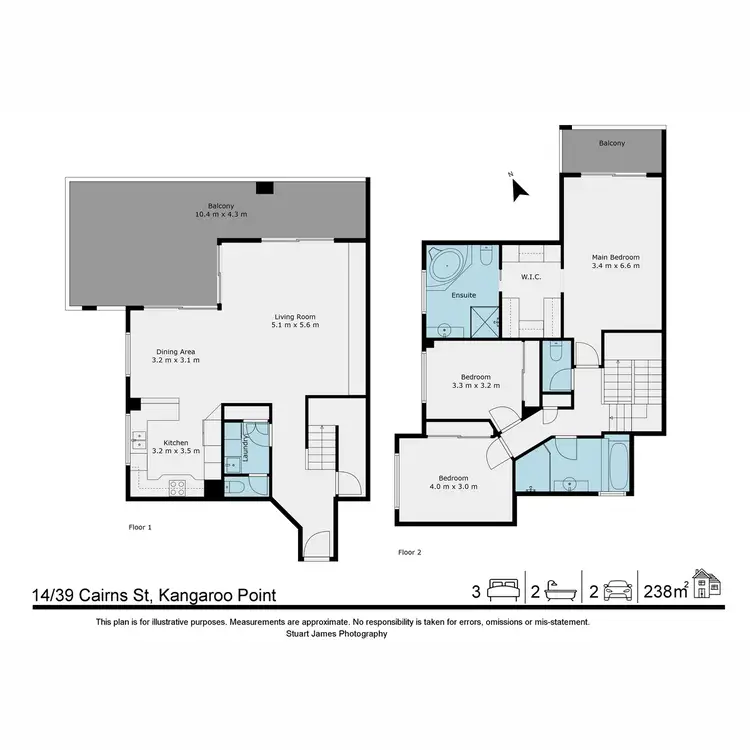 Floorplan of Homely unit listing, 14/39 Cairns Street, Kangaroo Point QLD 4169