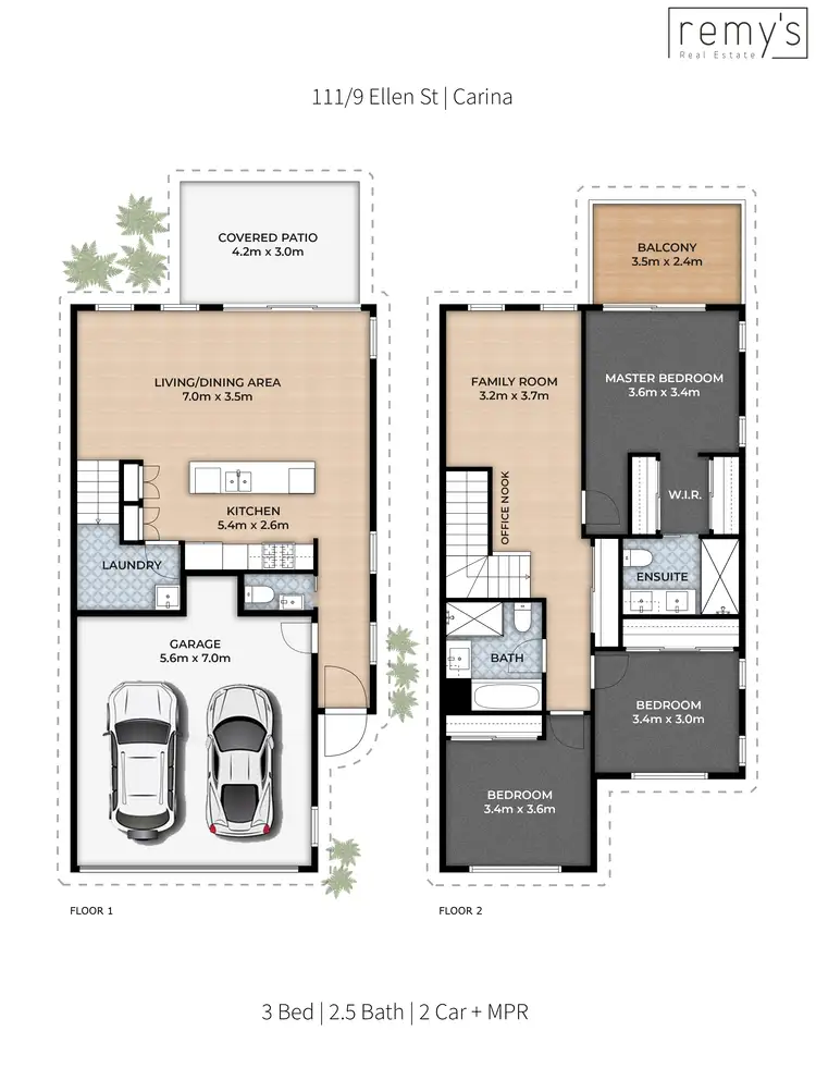 Floorplan of Homely townhouse listing, 111/9 Ellen Street, Carina QLD 4152