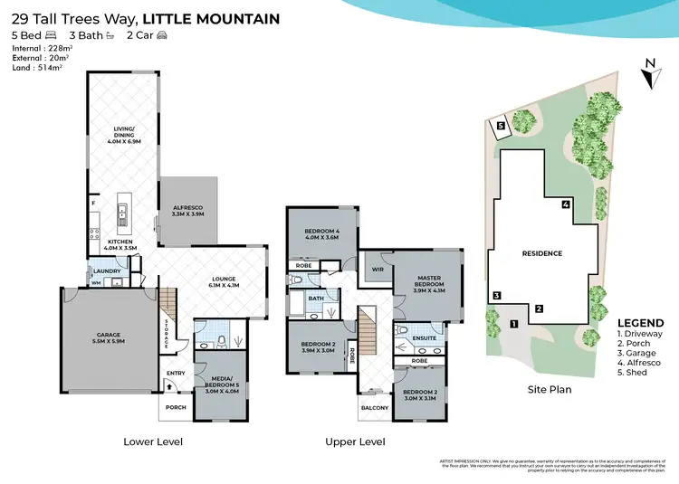 Floorplan of Homely house listing, 29 Tall Trees Way, Little Mountain QLD 4551