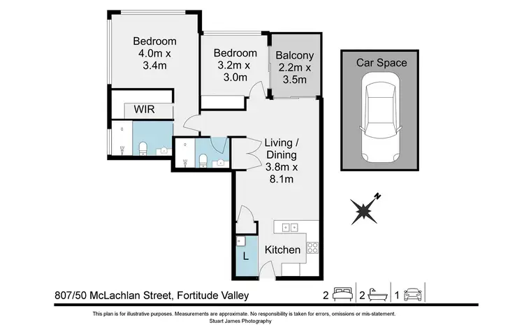 Floorplan of Homely apartment listing, 807/50 McLachlan Street, Fortitude Valley QLD 4006