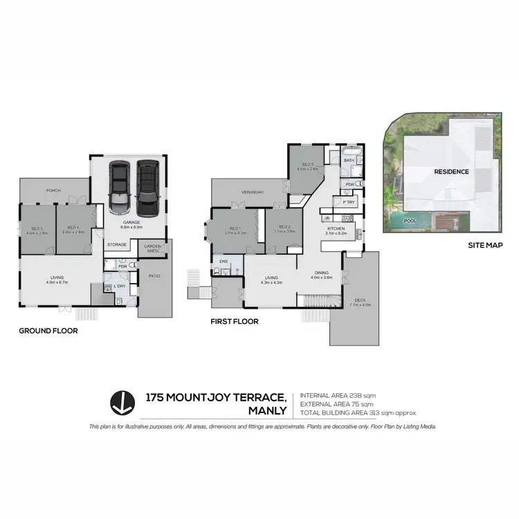 Floorplan of Homely house listing, 175 Mountjoy Terrace, Manly QLD 4179