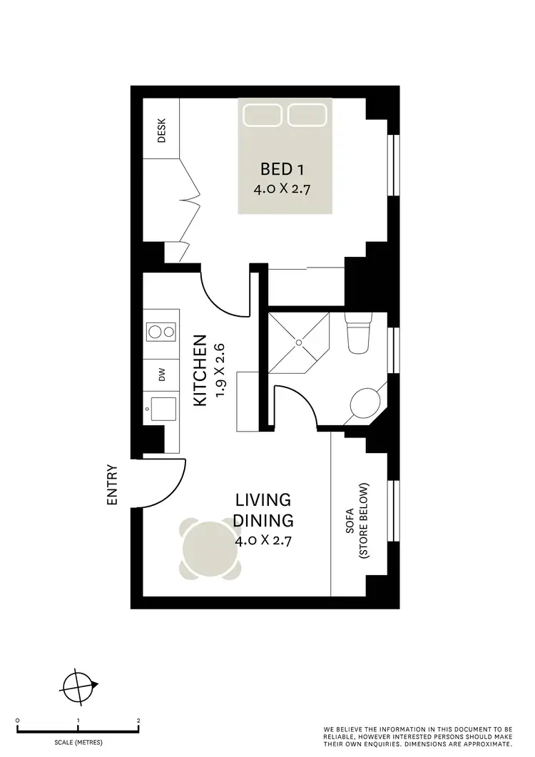 Floorplan of Homely apartment listing, 306/221-223 Darlinghurst Road, Darlinghurst NSW 2010