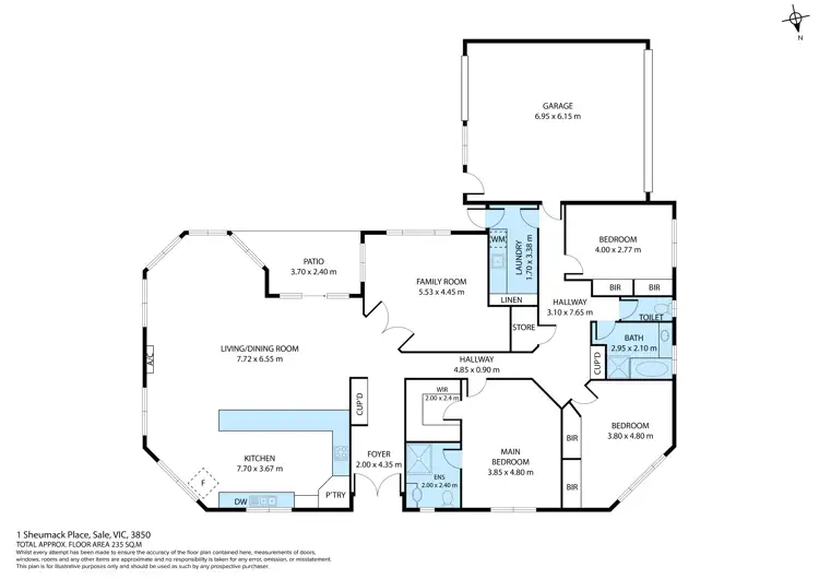 Floorplan of Homely house listing, 1 Sheumack Place, Sale VIC 3850