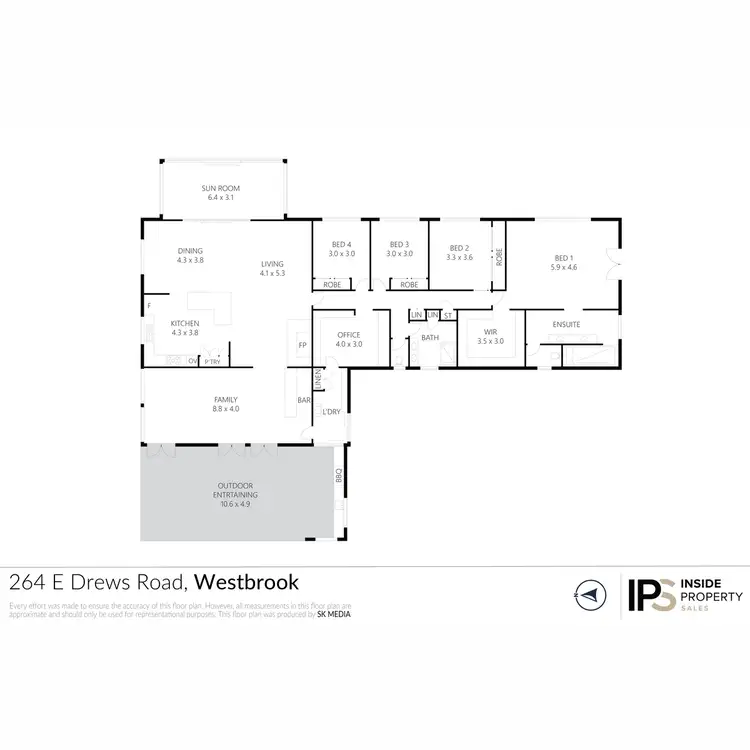 Floorplan of Homely rural property listing, 264 E Drews Road, Westbrook QLD 4350