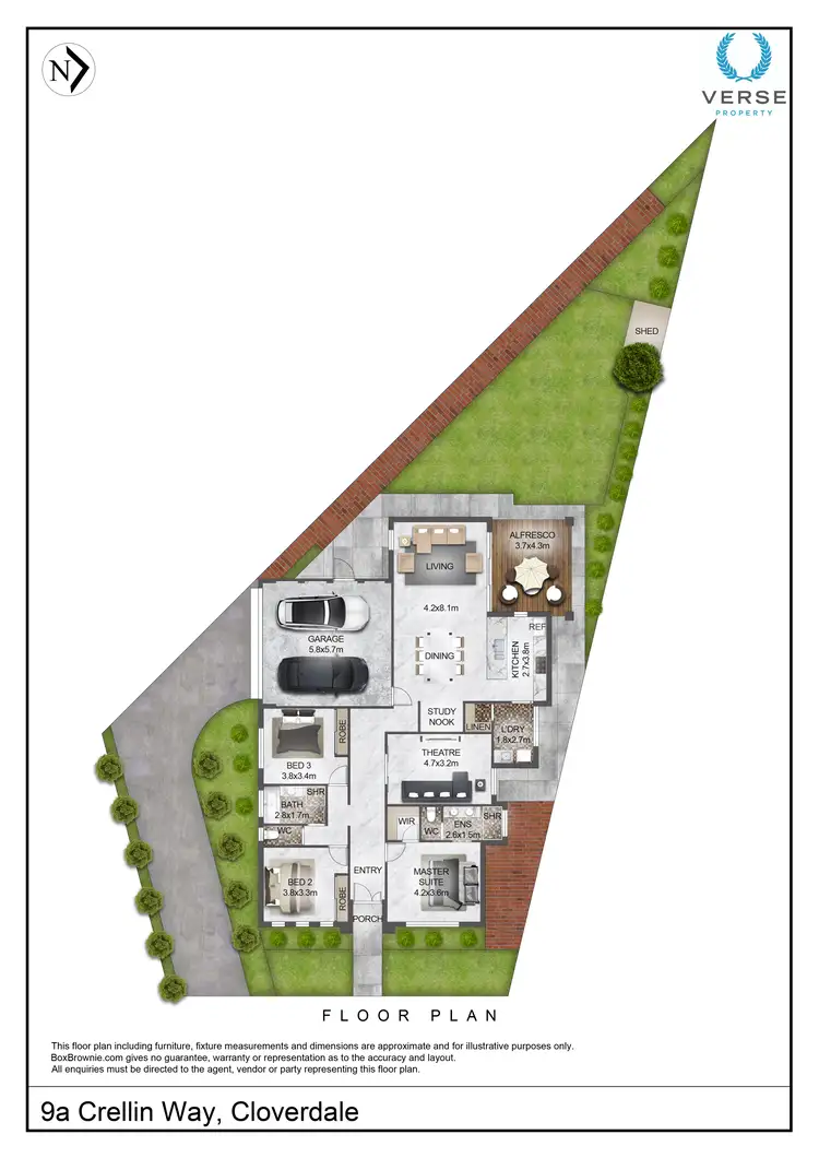 Floorplan of Homely house listing, 9A Crellin Way, Cloverdale WA 6105