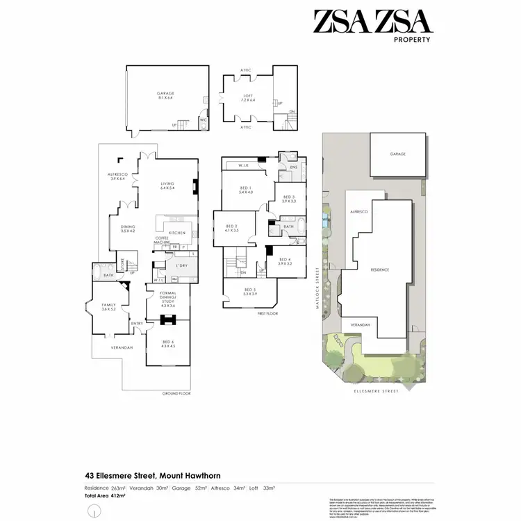 Floorplan of Homely house listing, 43 Ellesmere Street, Mount Hawthorn WA 6016