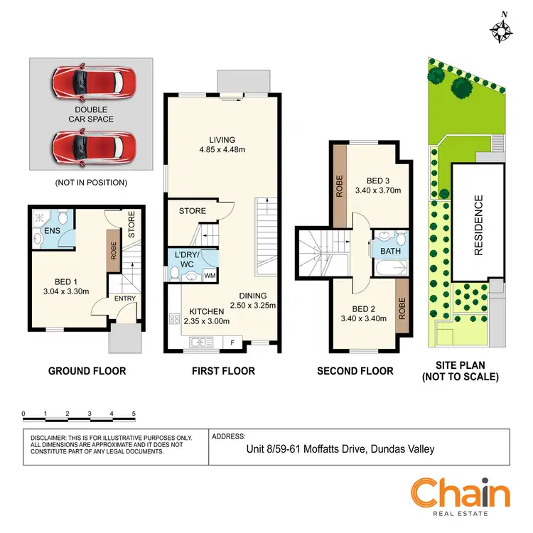 Floorplan of Homely townhouse listing, 8/59-61 Moffatts Drive, Dundas Valley NSW 2117