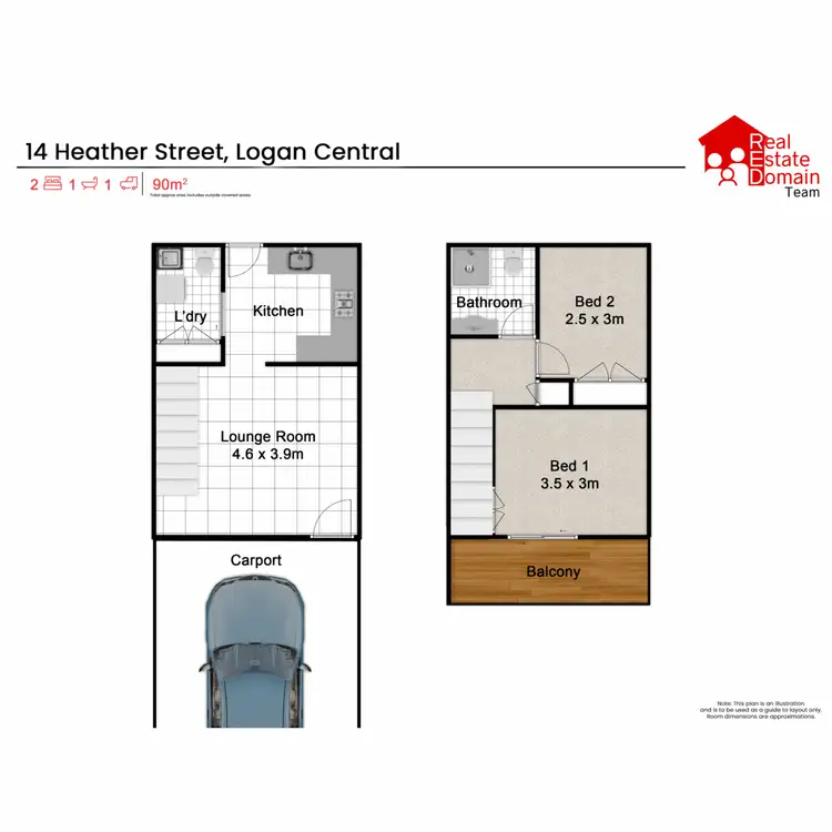 Floorplan of Homely block of units listing, 14 Heather Street, Logan Central QLD 4114