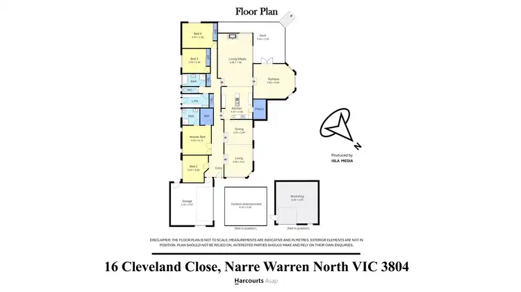 Floorplan of Homely house listing, 16 Cleveland Close, Narre Warren North VIC 3804