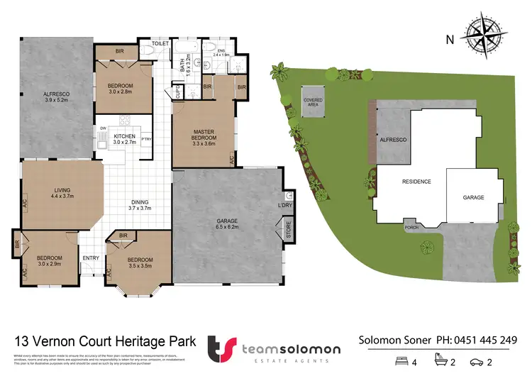 Floorplan of Homely house listing, 13 Vernon Court, Heritage Park QLD 4118