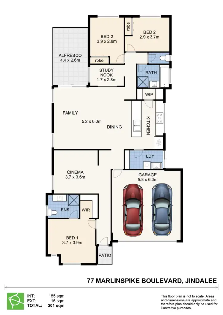 Floorplan of Homely house listing, 77 Marlinspike Boulevard, Jindalee WA 6036