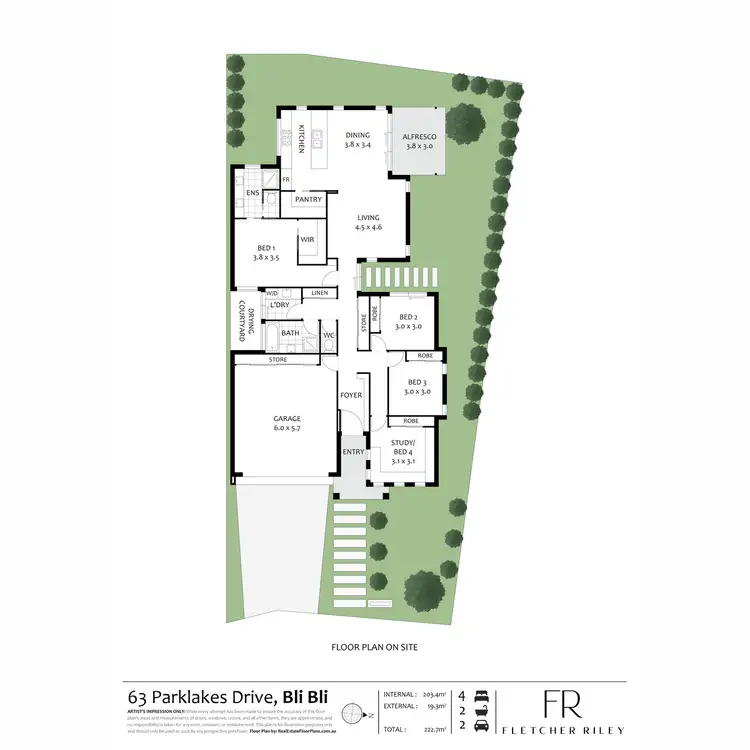 Floorplan of Homely house listing, 63 Parklakes Drive, Bli Bli QLD 4560