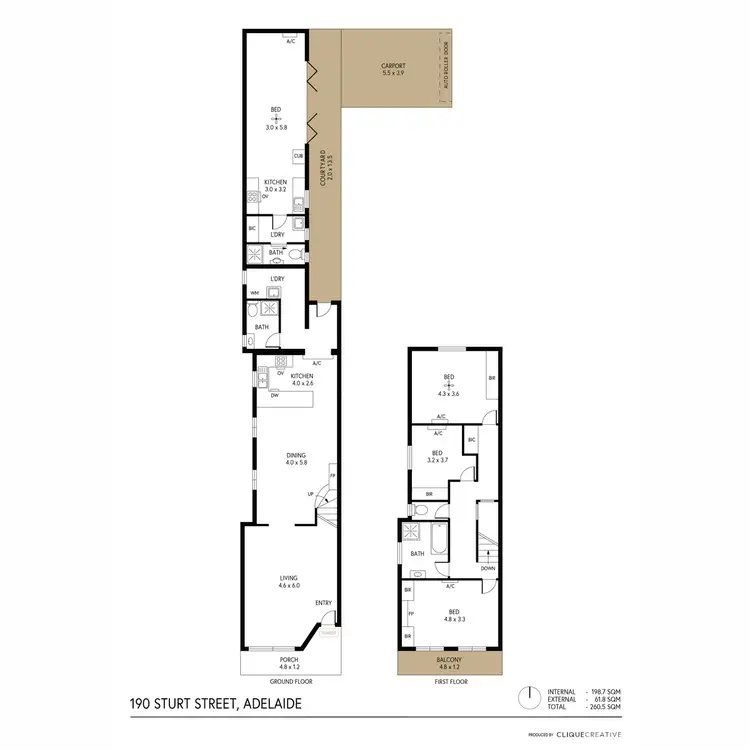 Floorplan of Homely terrace listing, 190 Sturt Street, Adelaide SA 5000