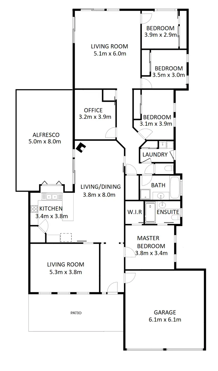 Floorplan of Homely house listing, 8 Chervil Place, Baranduda VIC 3691