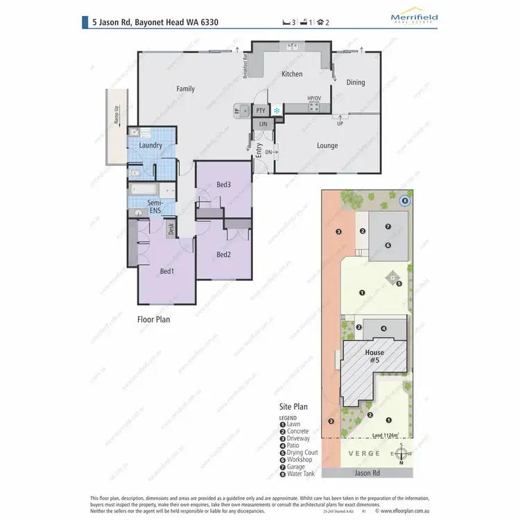 Floorplan of Homely house listing, 5 Jason Road, Bayonet Head WA 6330