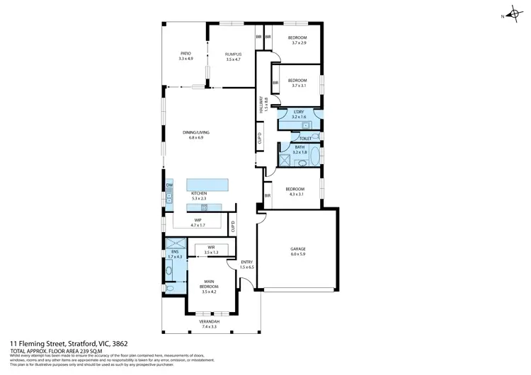 Floorplan of Homely house listing, 11 Fleming Street, Stratford VIC 3862