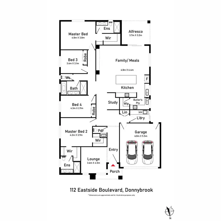 Floorplan of Homely house listing, 112 Eastside Boulevard, Donnybrook VIC 3064