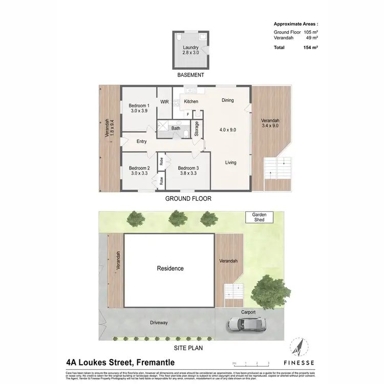 Floorplan of Homely house listing, 4a Loukes Street, Fremantle WA 6160