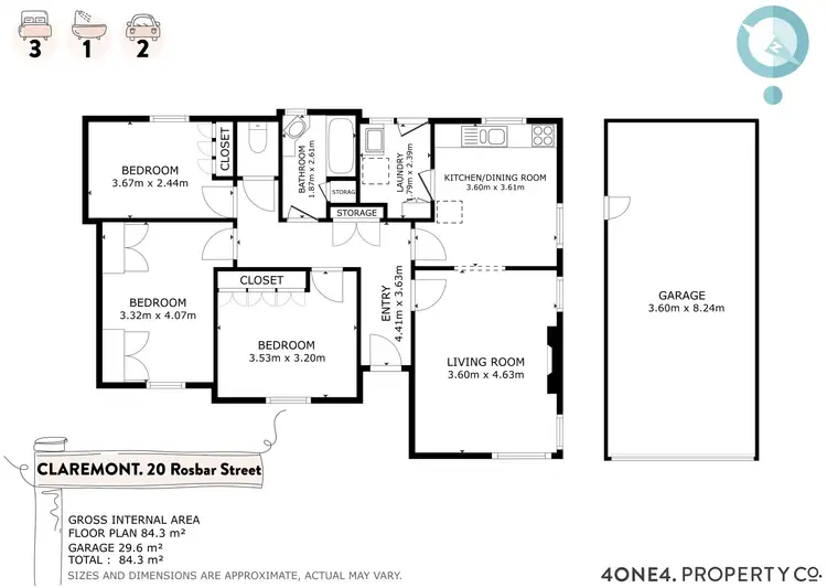 Floorplan of Homely house listing, 20 Rosbar Street, Claremont TAS 7011