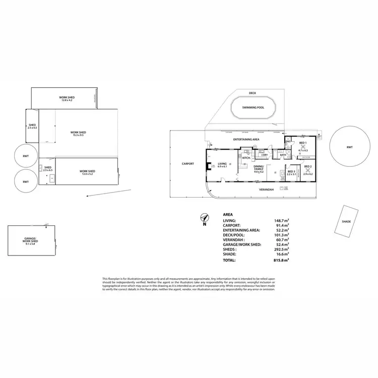 Floorplan of Homely rural property listing, 91 Tyeka Drive, One Tree Hill SA 5114