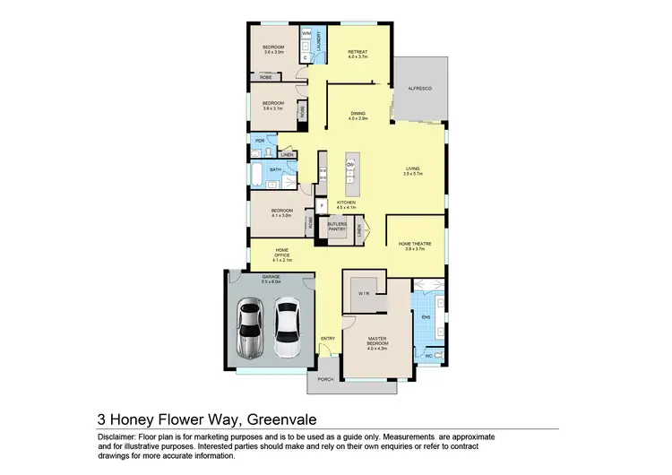 Floorplan of Homely house listing, 3 Honey Flower Way, Greenvale VIC 3059