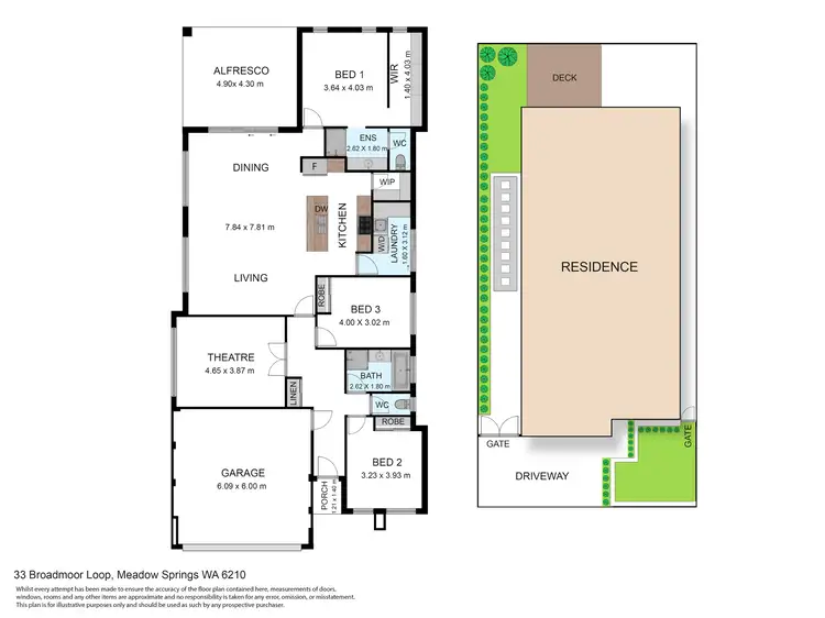 Floorplan of Homely house listing, 33 Broadmoor Loop, Meadow Springs WA 6210