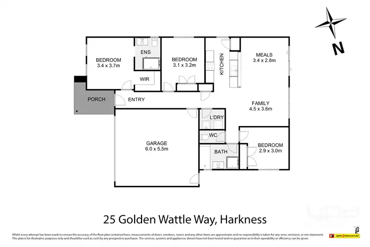 Floorplan of Homely house listing, 25 Golden Wattle Way, Harkness VIC 3337
