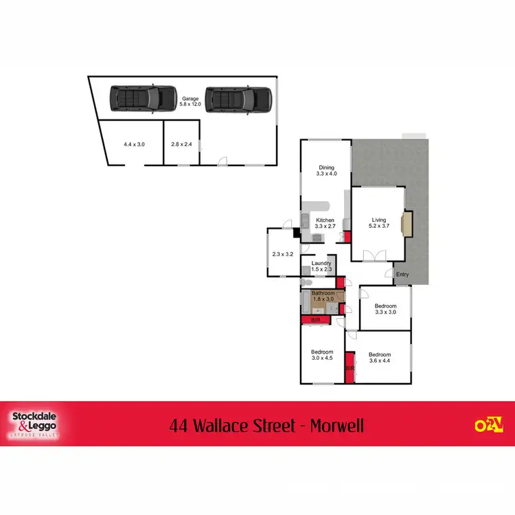 Floorplan of Homely house listing, 44 Wallace Street, Morwell VIC 3840