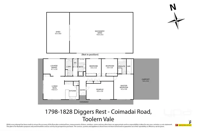 Floorplan of Homely house listing, 1798 - 1828 Diggers Rest - Coimadai Road, Toolern Vale VIC 3337
