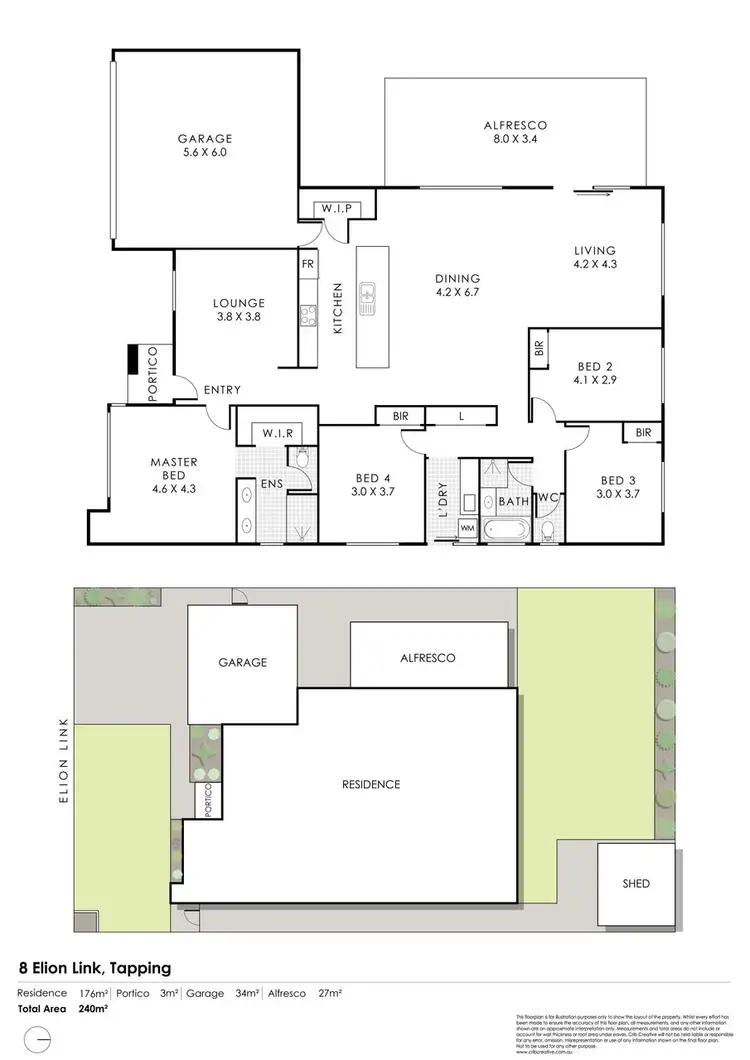 Floorplan of Homely house listing, 8 Elion Link, Tapping WA 6065