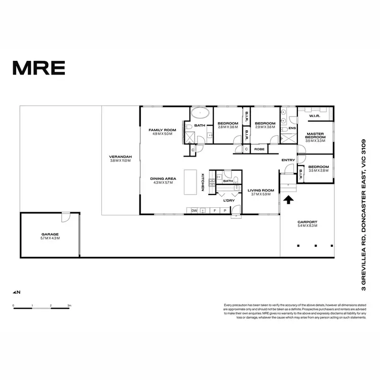 Floorplan of Homely house listing, 3 Grevillea Road, Doncaster East VIC 3109