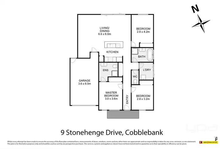 Floorplan of Homely house listing, 9 Stonehenge Drive, Cobblebank VIC 3338