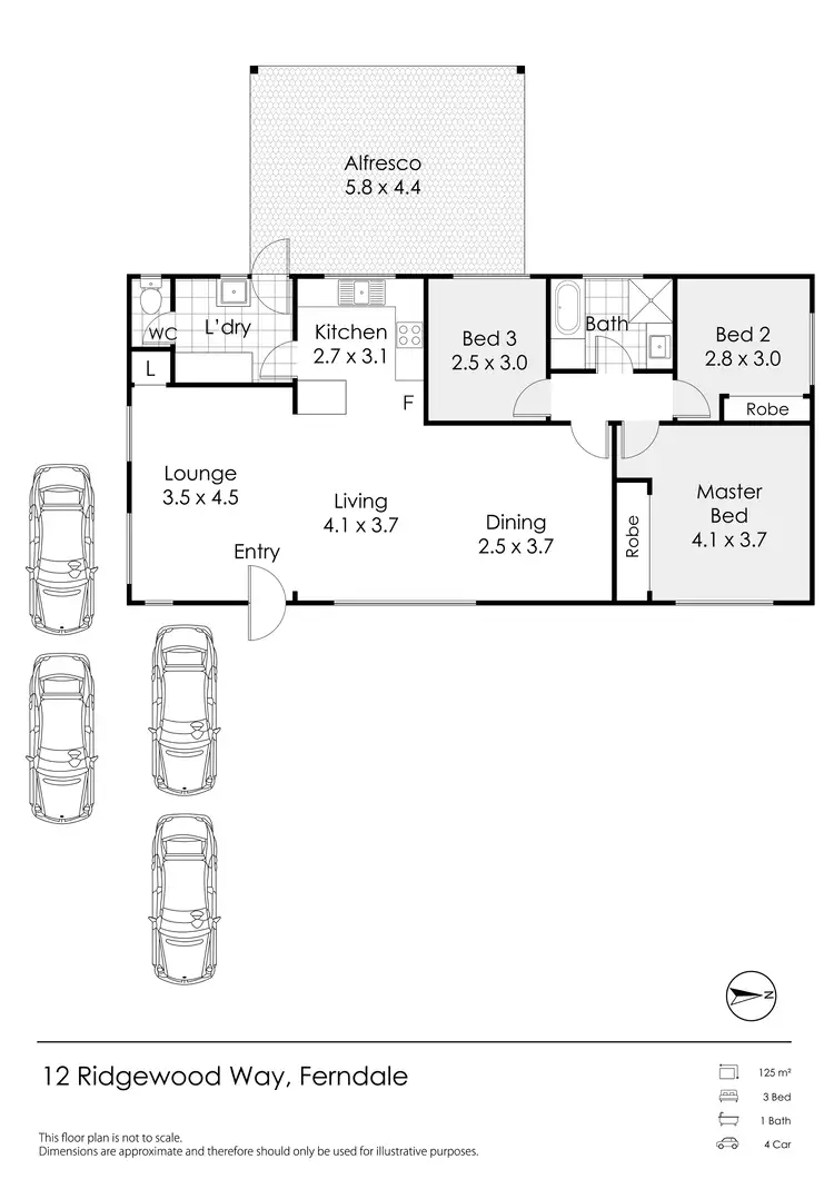 Floorplan of Homely house listing, 12 Ridgewood Way, Ferndale WA 6148