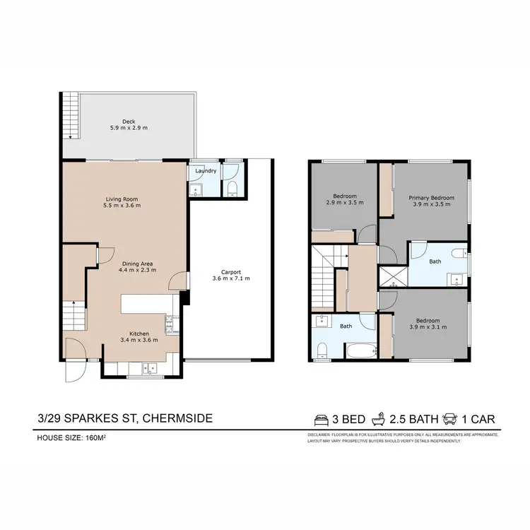 Floorplan of Homely townhouse listing, 3/29 Sparkes Street, Chermside QLD 4032