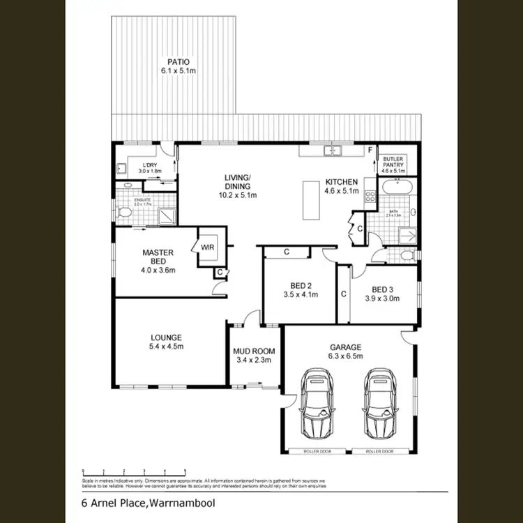 Floorplan of Homely house listing, 6 Arnel Place, Warrnambool VIC 3280