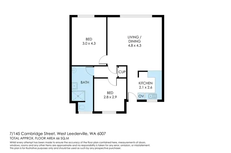Floorplan of Homely apartment listing, 7/145 Cambridge Street, West Leederville WA 6007