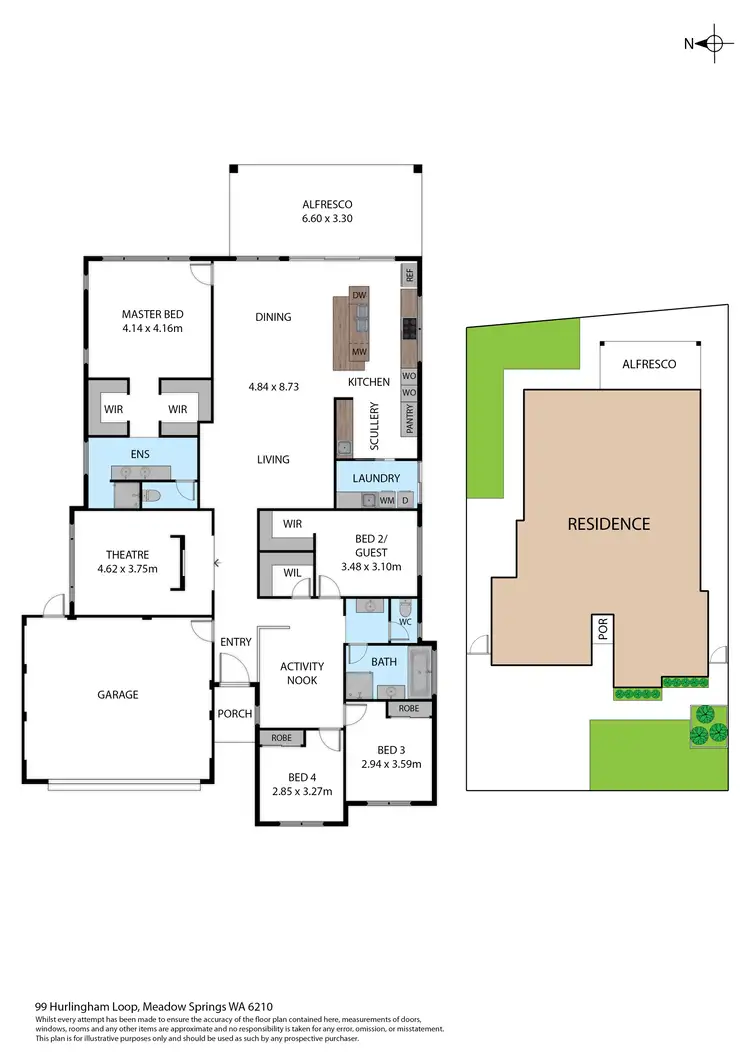 Floorplan of Homely house listing, 99 Hurlingham Loop, Meadow Springs WA 6210