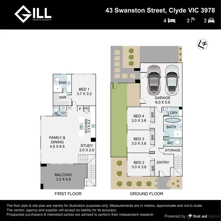 Floorplan of Homely townhouse listing, 43 Swanston Street, Clyde VIC 3978