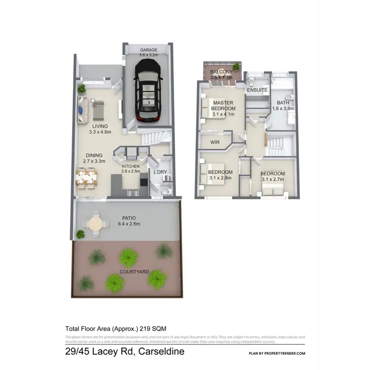 Floorplan of Homely townhouse listing, 29/45 Lacey Road, Carseldine QLD 4034