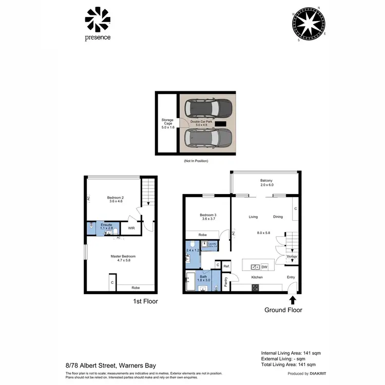 Floorplan of Homely unit listing, 8/78 Albert Street, Warners Bay NSW 2282